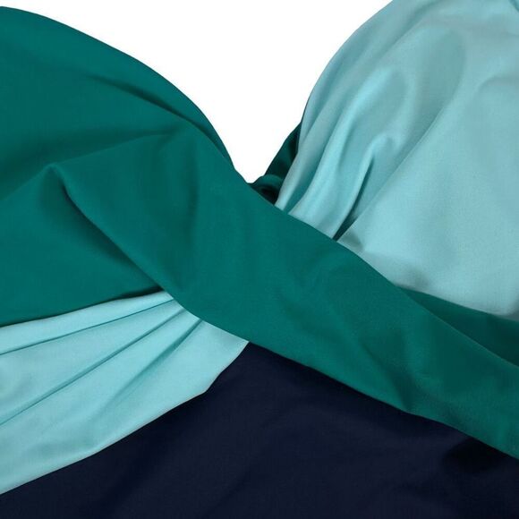 Lands’ End Women's Wrap Underwire Tankini Swimsuit Top Size 18 NEW - Picture 4 of 9